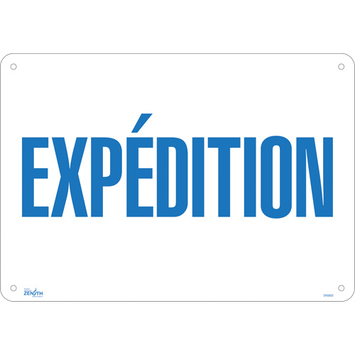 "Exp&eacute;dition" Sign, 14" x 20", Aluminum, French Moffatt Supply & Specialties