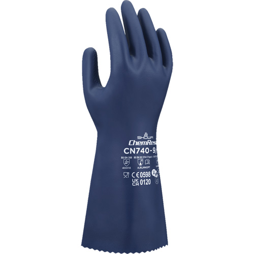 Gants r&eacute;sistants aux produits chimiques CN740, Taille Petit/7, 13" lo, Nitrile, 15 mils Moffatt Supply & Specialties