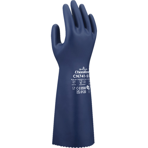 Gants r&eacute;sistants aux produits chimiques CN741, Taille Petit/7, 15" lo, Nitrile, 15 mils Moffatt Supply & Specialties