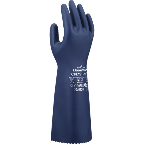 Gants r&eacute;sistants aux produits chimiques CN751, Taille Petit/7, 15" lo, Nitrile, 18 mils Moffatt Supply & Specialties
