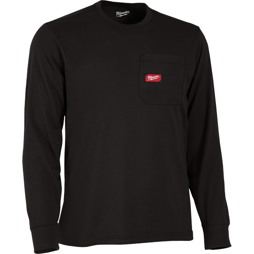 Gridiron Long-Sleeved Pocket-T-Shirt, Men's, Small, Black Moffatt Supply & Specialties