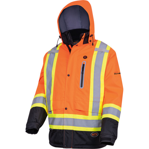 5407 Manteau de s&eacute;curit&eacute; imperm&eacute;able, isol&eacute;e et chauff&eacute;e, Hommes, Petit, Orange haute visibilit&eacute; Moffatt Supply & Specialties