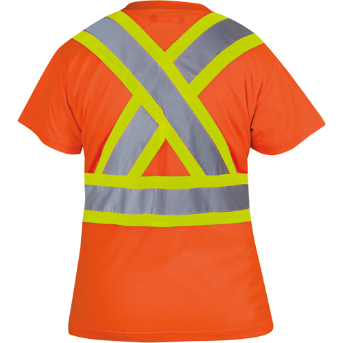 6948 T-shirt de s&eacute;curit&eacute; en il-de-perdrix pour femme, Polyester, T-petit, Orange haute visibilit&eacute; Moffatt Supply & Specialties