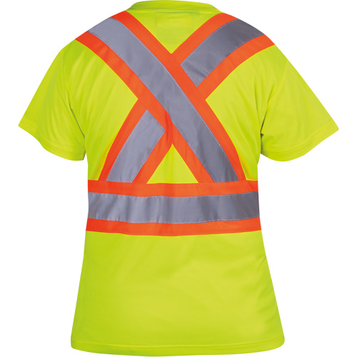 6949 T-shirt de s&eacute;curit&eacute; en il-de-perdrix pour femme, Polyester, T-petit, Jaune lime haute visibilit&eacute; Moffatt Supply & Specialties