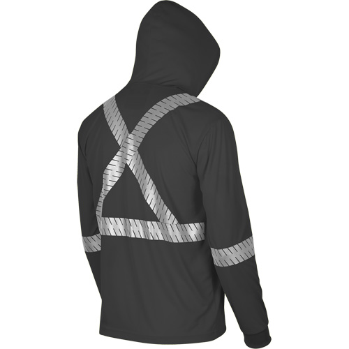 6966 Bird's-Eye Safety Hoodie, Small, Black Moffatt Supply & Specialties