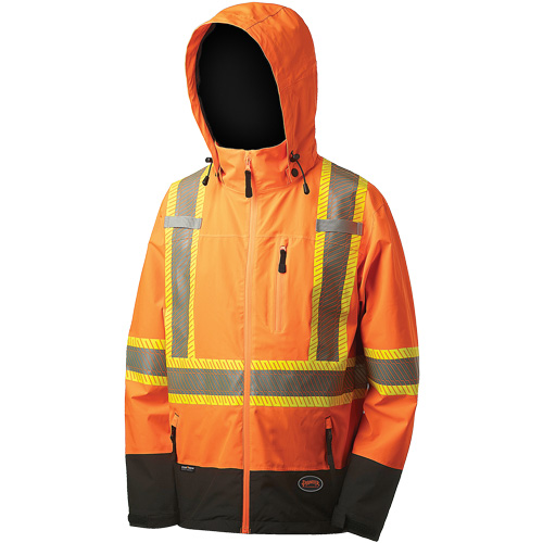 5220 Softshell Waterproof Premium  Safety Jacket, Polyester, High Visibility Orange, 2X-Large Moffatt Supply & Specialties