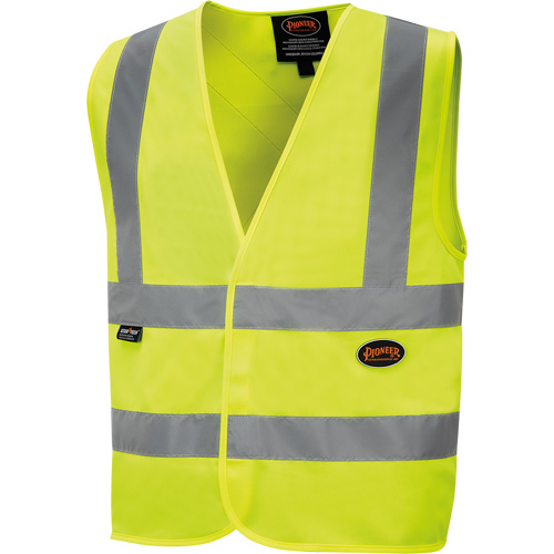 6886 High-Visibility Tricot Safety Vest, High Visibility Lime-Yellow, Small, Polyester Moffatt Supply & Specialties