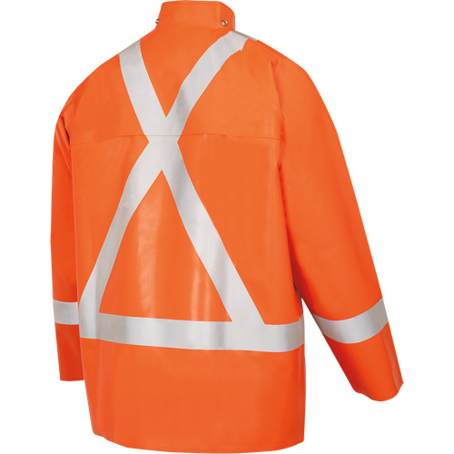 5990J Manteau de s&eacute;curit&eacute; imperm&eacute;able tr&egrave;s robuste ignifuge et r&eacute;sistant aux arcs &eacute;lectriques, Petit, Orange haute visibilit&eacute;, 11 cal/cm² Moffatt Supply & Specialties