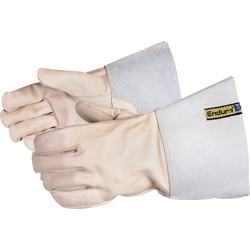 Gants pour soudeur avec coutures externes en Kevlar, Cuir de vache refendu, Taille 7 Moffatt Supply & Specialties