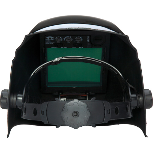Leadhead&reg; Auto Darkening Welding Helmet, 3.8" L x 3.4" W View Area, 9 - 13 Shade Range, Black Moffatt Supply & Specialties