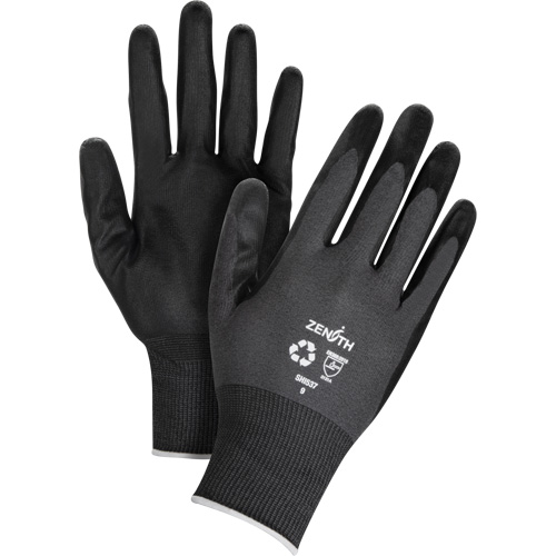 Gants &eacute;cologiques enduits et perm&eacute;ables &agrave; l'air, 9, R&ecirc;vetement Mousse de nitrile, Calibre 21, Enveloppe en Nylon/rPET Moffatt Supply & Specialties