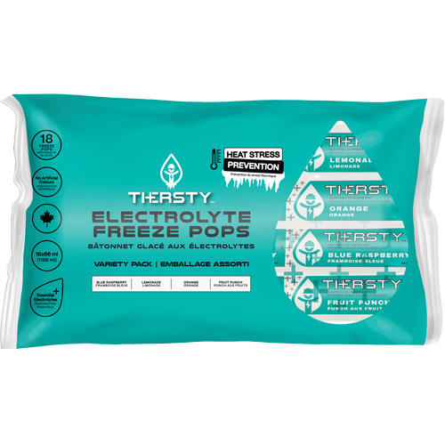 Hydration Drink Freeze Pops, Frozen, Mixed Flavours Moffatt Supply & Specialties