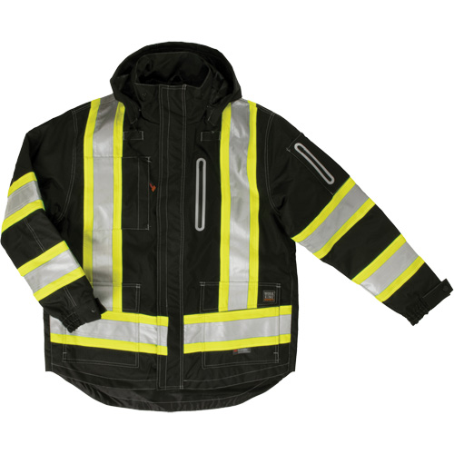 Ripstop 4-in-1 Safety Jacket, Polyester, Black, X-Small Moffatt Supply & Specialties