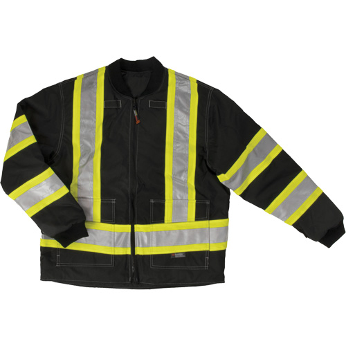 Ripstop 4-in-1 Safety Jacket, Polyester, Black, X-Small Moffatt Supply & Specialties