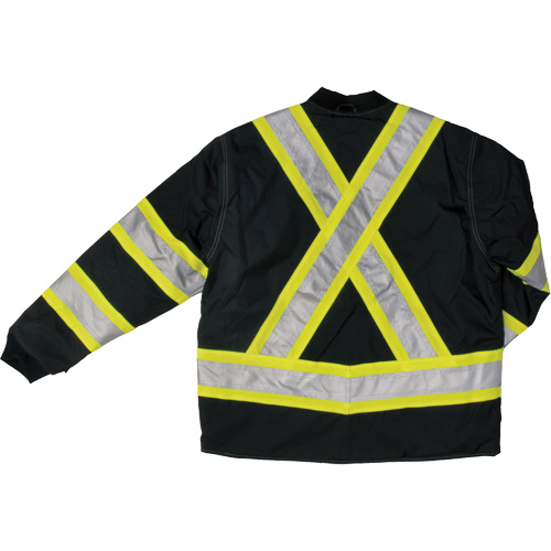 Ripstop 4-in-1 Safety Jacket, Polyester, Black, X-Small Moffatt Supply & Specialties