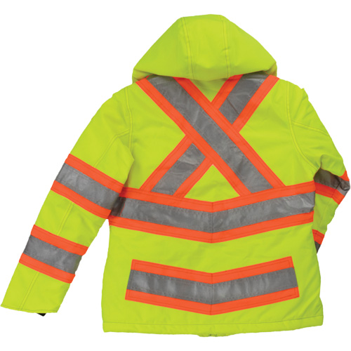 Womens Insulated Flex Safety Jacket, Polyester, High Visibility Lime-Yellow, X-Small Moffatt Supply & Specialties