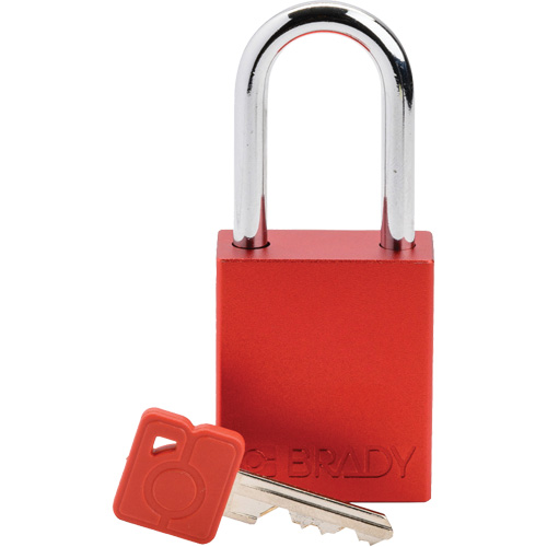 Cadenas de verrouillage Velocity, Rouge, Cl&eacute;s diff&eacute;rentes, Aluminium, Largeur de 1-1/2" Moffatt Supply & Specialties
