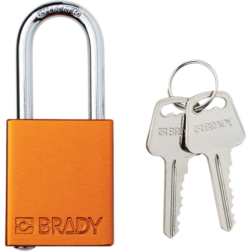 Velocity Lockout Padlock, Orange, Keyed Different, Aluminum, 1-1/2" Width Moffatt Supply & Specialties