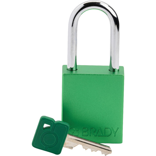 Velocity Lockout Padlock, Green, Keyed Different, Aluminum, 1-1/2" Width Moffatt Supply & Specialties