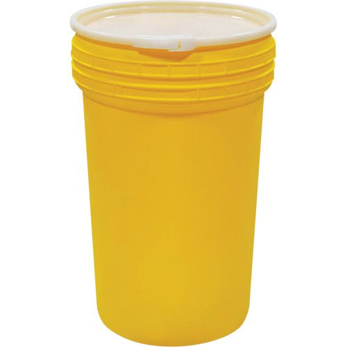 Plastic Lab Pack Nestable Drum with Lever-Lock, 55 US gal., Mobile Moffatt Supply & Specialties