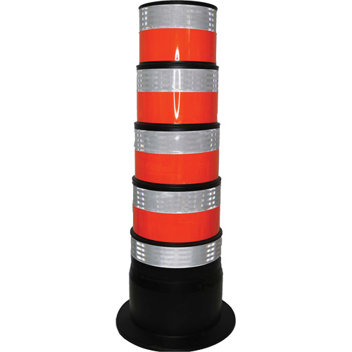 Channelizer, 47.25" High, Orange/White Moffatt Supply & Specialties