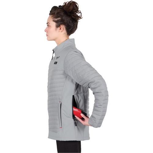 Manteau chauffant M12 Axis avec pile, Femmes, 2T-Grand, Gris Moffatt Supply & Specialties