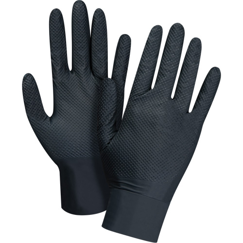 Heavyweight Tactile Grip Examination Gloves, Small, Nitrile, 8-mil, Powder-Free, Black, Class 2 Moffatt Supply & Specialties