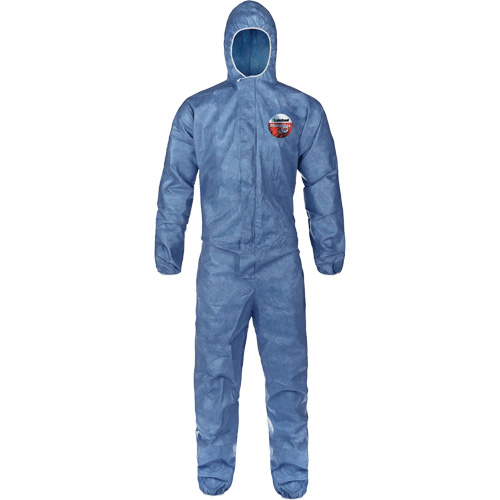 Hooded Coveralls, Large, Blue, MicroMax&reg; VP Moffatt Supply & Specialties