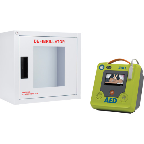 Ensemble armoire murale et d&eacute;fibrillateur AED 3, Semi-automatique, Anglais, Classe 4 Moffatt Supply & Specialties