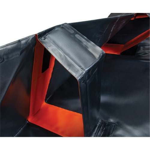 IBX Wall Pop-Up Berm, 268 US gal. Capacity, 6' W x 6' L x 12" H, Snap-Up Bracket Moffatt Supply & Specialties