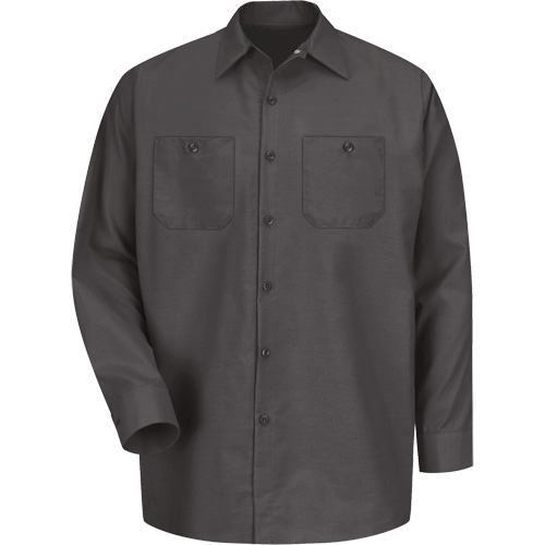 Chemise industrielle de travail &agrave; manches longues, Hommes, Moyen, Charbon Moffatt Supply & Specialties