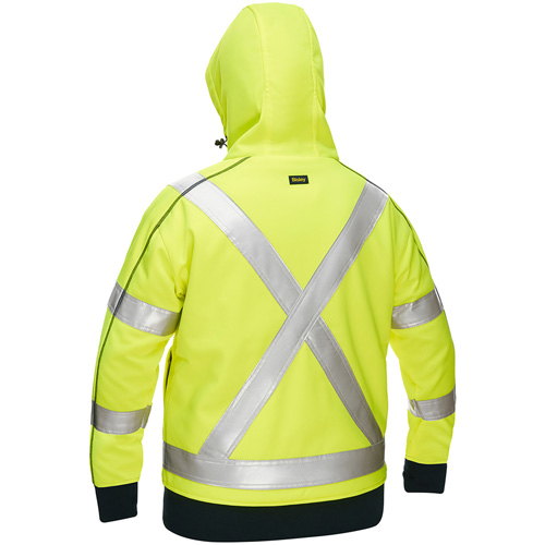 Coton ouat&eacute; doubl&eacute; de sherpa avec capuchon &agrave; fermeture &eacute;clair compl&egrave;te et X au dos Bisley pour femmes, Moyen, Jaune lime haute visibilit&eacute; Moffatt Supply & Specialties