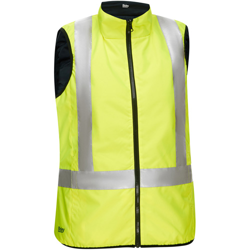 Veste bouffante, enveloppante et r&eacute;versible avec X au dos Bisley pour femmes, Jaune lime haute visibilit&eacute;, 3T-Grand, Polyester Moffatt Supply & Specialties