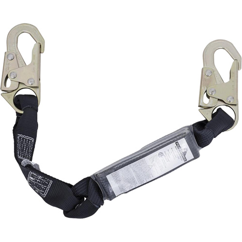 SA-5200-2.5 Shock Absorbing Lanyard, 2.5', Snap Hook Center, Snap Hook Leg Ends, Polyester Moffatt Supply & Specialties