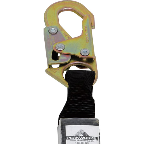 SA-5405-6 Shock Absorbing Lanyard, 6', Snap Hook Center, Snap Hook Leg Ends, Polyester Moffatt Supply & Specialties