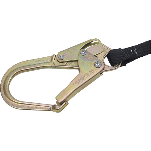 SA-6402-4 Shock Absorbing Lanyard, 4', Form Hook Center, Snap Hook Leg Ends, Polyester Moffatt Supply & Specialties