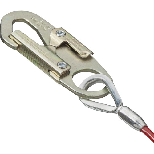 SA-5500-4 Shock Absorbing Lanyard, 4', Snap Hook Center, Snap Hook Leg Ends, Galvanized Steel Moffatt Supply & Specialties