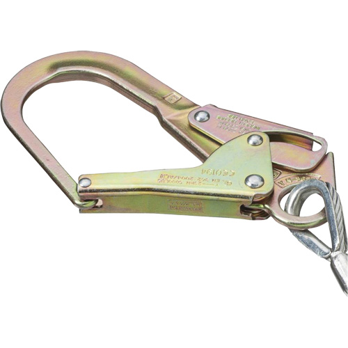 SA-5502-6 Shock Absorbing Lanyard, 6', Form Hook Center, Snap Hook Leg Ends, Galvanized Steel Moffatt Supply & Specialties