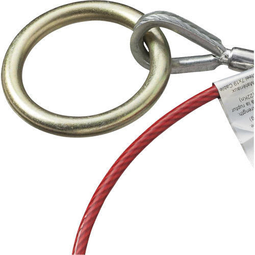 AS-21210-6 6' Cable Anchor with Snap Hook & O-Ring, Sling, Temporary Use Moffatt Supply & Specialties