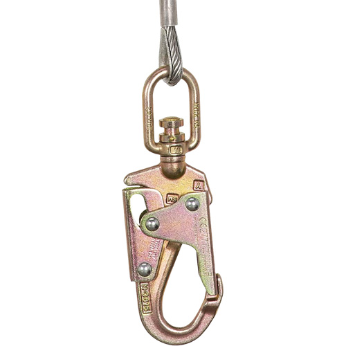 SRL-73302-60LE Self-Retracting Lifeline, 60', Galvanized Steel, Swivel Moffatt Supply & Specialties