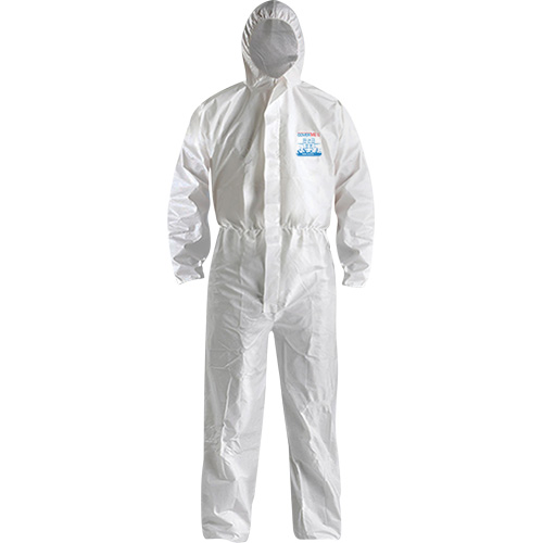 CoverMe XP1800  Type 5/6 Coveralls with Hood, Medium, White, Microporous Moffatt Supply & Specialties