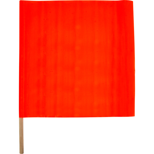 Traffic Safety Flag, Mesh, With Handle Moffatt Supply & Specialties