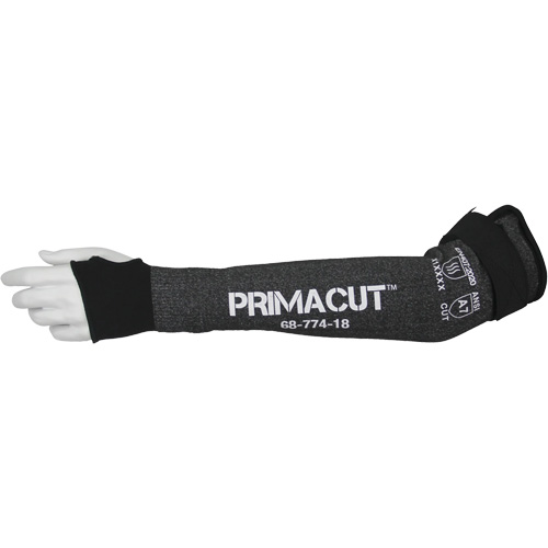 Manchette r&eacute;sistante &agrave; la coupe PrimaCut 68-774, PEHP, 18", ASTM ANSI niveau A7/EN 388 niveau F, Gris Moffatt Supply & Specialties