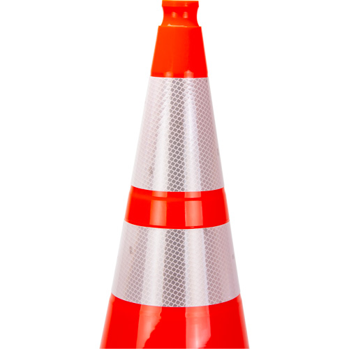 Premium Traffic Cone, 28", Orange, 4" & 6" Reflective Collar(s) Moffatt Supply & Specialties