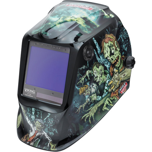 VIKING 3350 Zombie Welding Helmet, 3.74" L x 3.34" W View Area, 5 - 13 Shade Range Moffatt Supply & Specialties