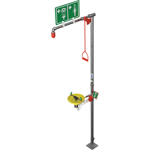 Douche combin&eacute;e avec cuvette ouverte en ABS et entr&eacute;e sup&eacute;rieure, Socle Moffatt Supply & Specialties