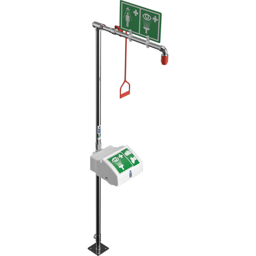 Douche combin&eacute;e avec cuvette ferm&eacute;e en ABS et entr&eacute;e inf&eacute;rieure, Socle Moffatt Supply & Specialties