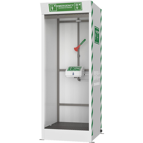 Cabine de douche d'urgence et douche oculaire/faciale couvert Moffatt Supply & Specialties