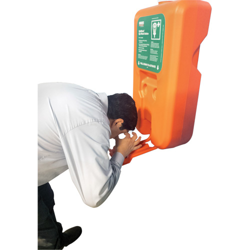 Portable Self-Contained Eyewash Station, Gravity-Fed, 10 gal. Capacity, Meets ANSI Z358.1 Moffatt Supply & Specialties