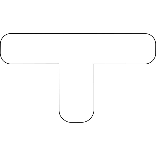 Formes pour le marquage des planchers, T, 9,5" lo x 6,5" la, Blanc, Vinyle Moffatt Supply & Specialties